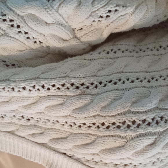 🔥🔥🔥Christie & Jill vintage cableknit V-neck cream cardigan M - Picture 5 of 14